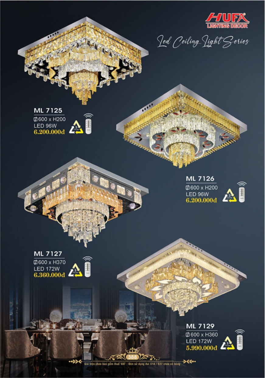 Bảng giá đèn trang trí HUFA